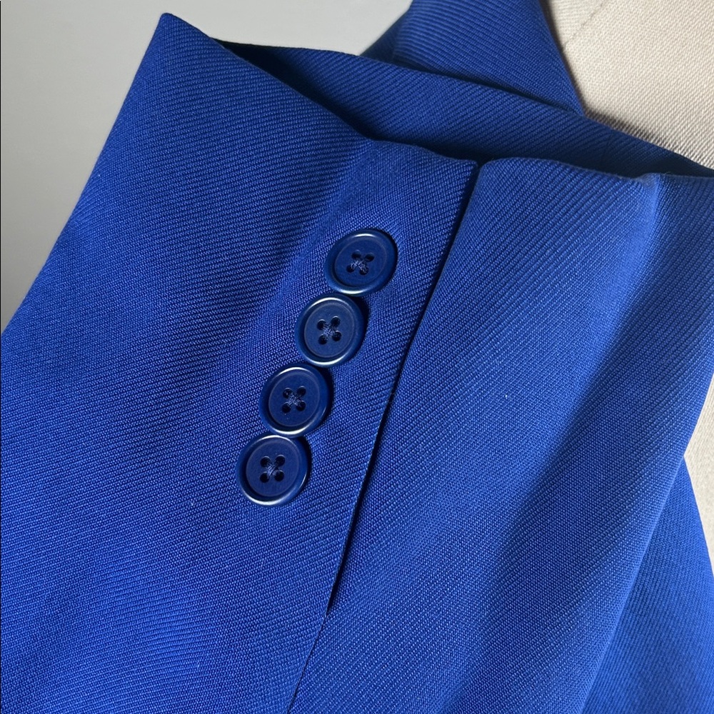 Lauren Ralph Lauren Women’s 100% Silk Single-Breasted Blazer–Size 14–Royal Blue - Picture 14 of 14